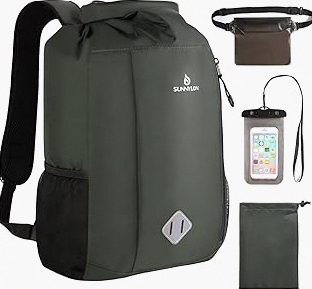 Oak-Sports Dry Bag Waterproof Backpack 5L/10L/20L, Roll Top Lightweight Beach Bag with Double Zipper Seal for Swimming, Kayaking, Hiking, Boating, Adjustable Shoulder Strap product image