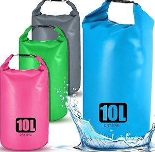 Wet Dry Bag Waterproof Reusable Wet Bag for Swimsuit, Travel, Beach, Pool, Bathing, Diapers, Dirty Yoga Gym Clothes Toiletries Daycare Organizer with Two Zippered Pockets (green leaf) product image