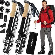 SZHLUX Camping Hammock Double & Single Portable Hammocks with 2 Tree Straps and Attached Carry Bag,Great for Outdoor,Indoor,Beach,Camping,Light Grey / Sky Blue product image