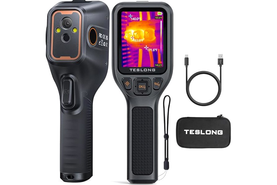 Thermal Imaging Camera 320 x 240 Pixels, Handheld Thermal Camera with Micro SD Card, High Accuracy Thermal Imaging Device for Electrical/Mechanical Building and HVAC Applications product image