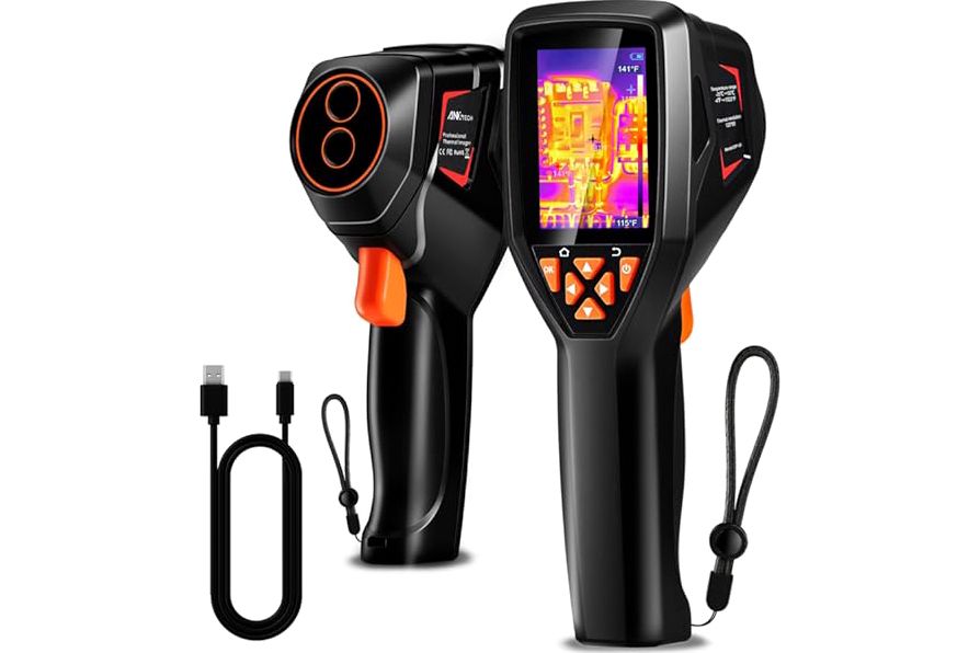 Hcalory 2-in-1 Thermal Camera and 60,000-Count High-Precision Multimeter, Thermal Imaging Camera with 240x240 TISR, Broad -68°F to 1022°F Temperature Range, Optional Macro Lens and 7-Hour Battery Life product image