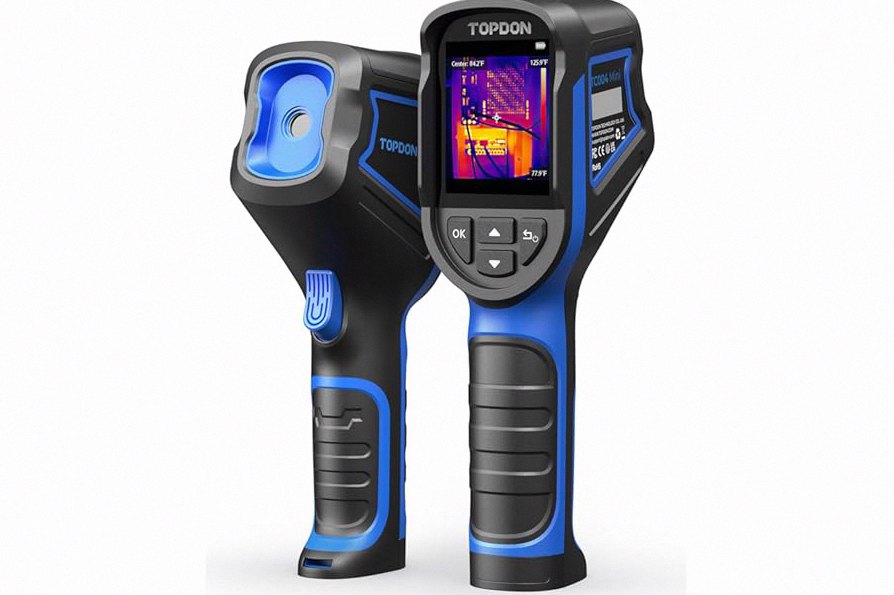 TOPDON TC004 Mini Thermal Imaging Camera, 240 x 240 TISR Resolution, 15-Hour Battery Life, 128 x 128 IR Resolution, 25Hz Handheld Infrared Camera with High/Low Temp Alerts, Auto Shutdown- Blue product image
