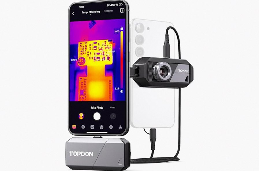 Thermal Imaging Camera – Android Type-C, InfiRay P2 Pro with Magnetic Macro Lens, 9g All-Metal Housing, 25Hz, Professional Grade Infrared Thermal Camera for Industrial, Home, PCB Detection product image