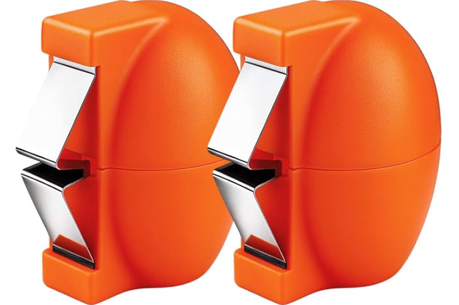 2PCS Egg Shell Opener,2026 Upgrade Stainless Steel Egg Cracker Tool, Multifunctional Egg Shell Opener for Raw & Hard-Boiled Eggs, Handheld Kitchen Gadget for Easy Peeling & Separating (2PCS Orange) product image