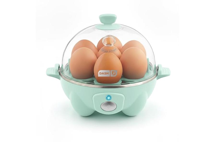 Dash Rapid Egg Cooker - Boiler, Poacher & Steamer - Includes Measuring & Recipe Guide - Dishwasher Safe - BPA Free - Holds 7 Eggs, Aqua product image