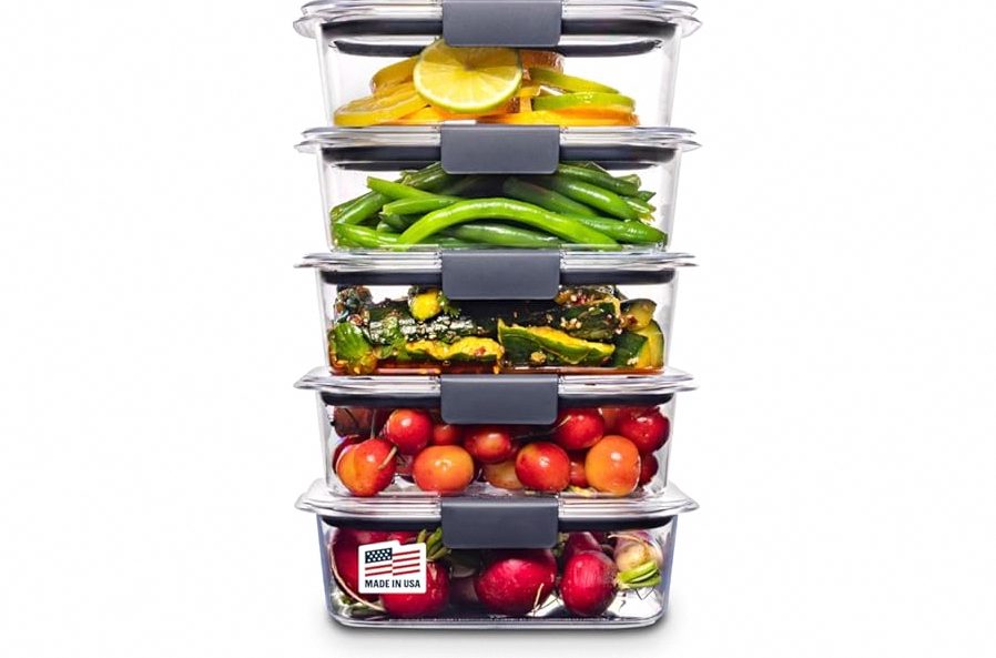 Rubbermaid Brilliance Tritan Plastic Food Storage Containers BPA Free Airtight Lids Ideal for Lunch Meal Prep & Leftovers Set of 5 (3.2 Cup) product image