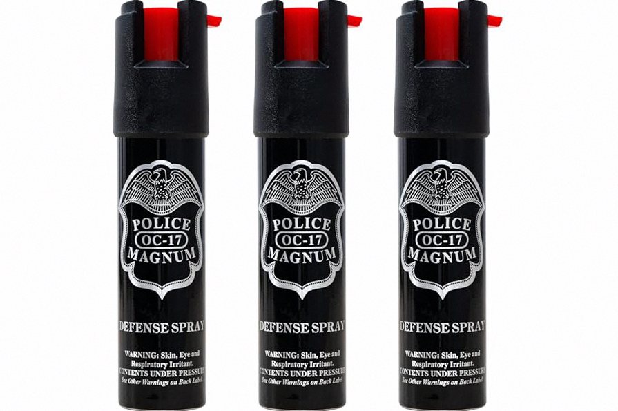 Police Magnum Compact Pepper Spray for Personal Safety - Maximum Heat Strength OC - Small, Discreet Carry Canister - Made in the USA-3 Pack 3/4oz TL product image