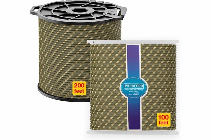 WEREWOLVES 650lb Paracord/Parachute Cord - 9 Strand Paracord Rope - 100', 200' Spools of Parachute Cord, Type III Paracord for Camping, Survival product image