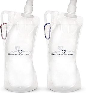 Water Filter Camping β Bachgold Foldable Squeeze Portable Water Filter for Hiking, Backpacking & Emergency Use | Ultralight Outdoor Filtration Bottle, Swiss Design product image