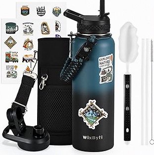 IRON °FLASK Camping & Hiking Hydration Flask with Straw, Narrow Mouth Insulated Stainless Steel Sports Water Bottle - Desert Oasis 24 oz - Straw (1 Lid) product image