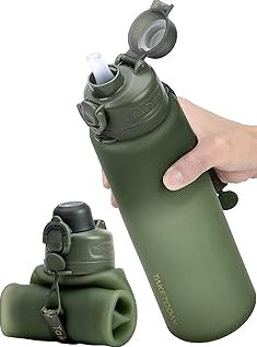 40 oz Insulated Water Bottle with Straw (Cold for 48 Hrs), Stainless Steel Triple Wall Vacuum Sports Water Jug, Leakproof Hydro Cup Flask with Paracord Handle & Straw Spout Lids & DIY Stickers product image