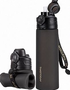 KXIAOCHEN Insulated Water Bottle, Stainless Steel Water Bottle, 2 Lids (Straw and Handle Lid),Wide Mouth Metal Water Bottles Keep Hot and Cold, Double Walled, Thermo Mug, Metal Canteen product image