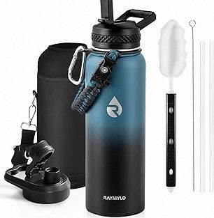 Straw Filter Water Bottle Outdoor Water Bottle with Filter Water Purifier Filtration Bottle Survival Emergency Hiking Travel and Backpacking Water Filter 17oz product image