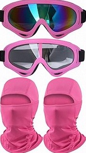 2Pcs Motorcycle Goggles with 2Pcs Balaclavas, Dirt Bike ATV Motocross Riding Racing Ski Goggle Safety Glasses product image