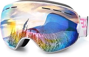 EXP VISION Snowboard Ski Goggles Men Women Youth, Anti Fog OTG Winter Snow Goggles Spherical Detachable Lens product image