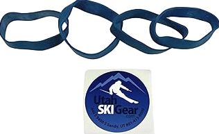 Utah Ski Gear Brake Retainer - 4 Pack Rubber Retainers for Ski Bindings to Wax or Tune Skis, Elastic Band Equipment to Shut Bindings, Tuning Accessory Gear, Ski Binding Rubber Break Retainer Ban product image