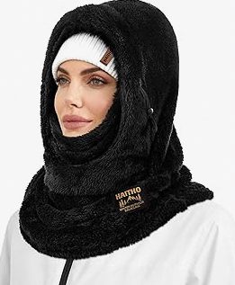 Ski Mask Balaclava for Women Men, Winter Full Face Mask Hooded Scarf for Cold Weather, Warm Fleece Head Cover Neck Warmer product image