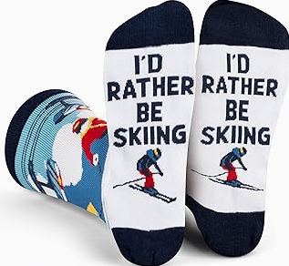 Lavley Ski Socks - Funny socks for skiers and snowboarders - Unisex novelty gift - Great for birthdays or holidays product image