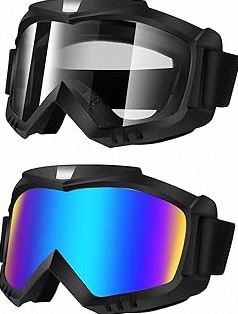 Lievermo Dirt Bike Goggles 2 Pack - Motorcycle, ATV, Riding, Ski, Windproof Racing Glasses product image