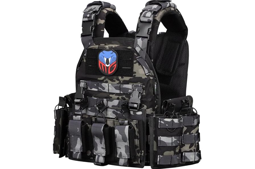 Ktactical Tactical Vest Kit Airsoft Lightweight Molle Vest Adjustable Breathable Weighted Vest with Pouches product image