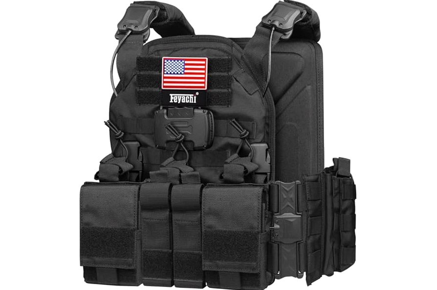 Feyachi TM 20 Magnetic Tactical Vest - Airsoft Vest MOLLE System Multifunctional Quick Release Vests Full Body Adjustable product image