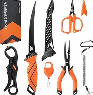 ZACX Fish Lip Gripper Pliers - Upgraded Muti-Function Hook Remover and Split Ring Pliers for Fly Fishing, Ice Fishing, Fishing Gear - Gift for Men (Package B) product image