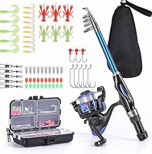 Redington Crosswater Fly Fishing Outfit – 4-Piece Fly Rod with Crosswater Reel, Rio Mainstream Fly Line & Zippered Travel Case – Complete Starter Kit product image