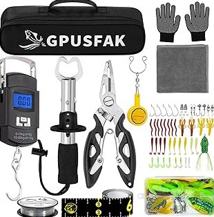 MadBite by KastKing 182/265/400pcs Compact Fishing Tackle Kit - All-in-One Freshwater Hooks, Weights, Bobbers in Tackle Box, Fishing Gear Set for Bass Trout Panfish product image