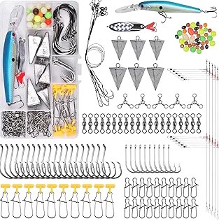 PLUSINNO Fishing Gear,Full Fishing kit Include Fishing Rod and Reel Combo, Tackle Box with Fishing Lures, Fishing Accessories, Fishing Pliers,Fishing Gifts for Men with Fishing Tool Kit product image