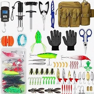 Trout Magnet Original 142-Piece Trout Fishing Gear Kit - 120pc Grub Lures with Neon Bait, 20 Hooks, 2 Floats - High Grade Trout Magnet Kit for Freshwater and Saltwater Fishing product image
