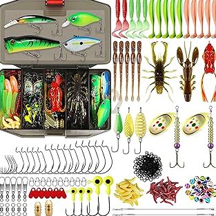 RAWILL Fishing Kit,Filleting Knife,Hook Remover,Fish Grip, Line Cutter,Fishing Scale, Pliers with Lanyards,Not Include Batteries product image