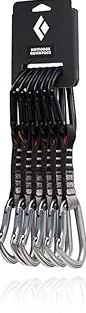 Black Diamond HotForge Quickpack 12cm | 6-Pack Sport Quickdraws | Keylock Top & Bent-Gate Rope End | Smooth Clipping for Sport Rock Climbing product image