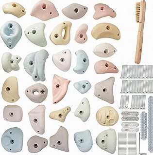 Portable Hangboard for Rock Climbing Holds,Fingerboard Trainer for Hand Grip Strengthener,Pinch Block Grip,Home Gym Fitness Workout Equipment -Hard Wood product image