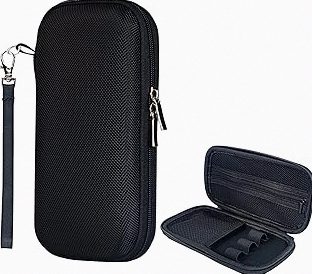 HUIZHU Empty Zipper Pocket Pouch case for Storing Electronics and Pen Battery and Battery Pods, Pouch with Non-Slip Elastic Bands for Pen Style Pods, USB Disk and (Black) product image