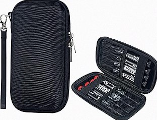 Linkidea Travel E Cigarette Case, Anti-Lost Pendant Lanyard Accessories Bag, Compatible with J-U-UL, R-E-LX, MO-TI (Black) product image