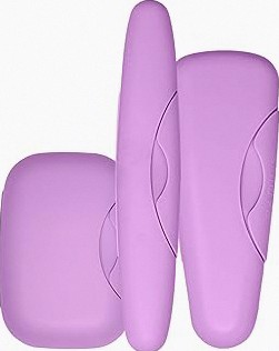 RADIUS Travel Case Value Pack, 3 Count (Toothbrush, Razor, Soap), BPA-Free Recycled Plastic, Portable for Bathroom, School, Home, Camping - Lavender product image