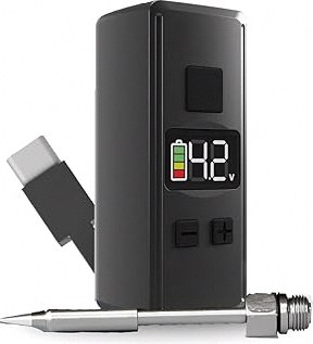 Mini Rechargeable Soldering Iron Pen, with Built-In USB C Battery Cable, Adjustable Voltage 1.5v-4.2v, LED Display, Removable Thread Burner Tip (Black) product image