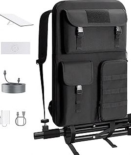 Trunab Carrying Case Compatible with Starlink Gen 3, Soft Travel Backpack Bag with Multi-pocket for Starlink Satellite Dishes and All Accessories, Ideal for Outdoor, RV Trip, Camping, Black product image