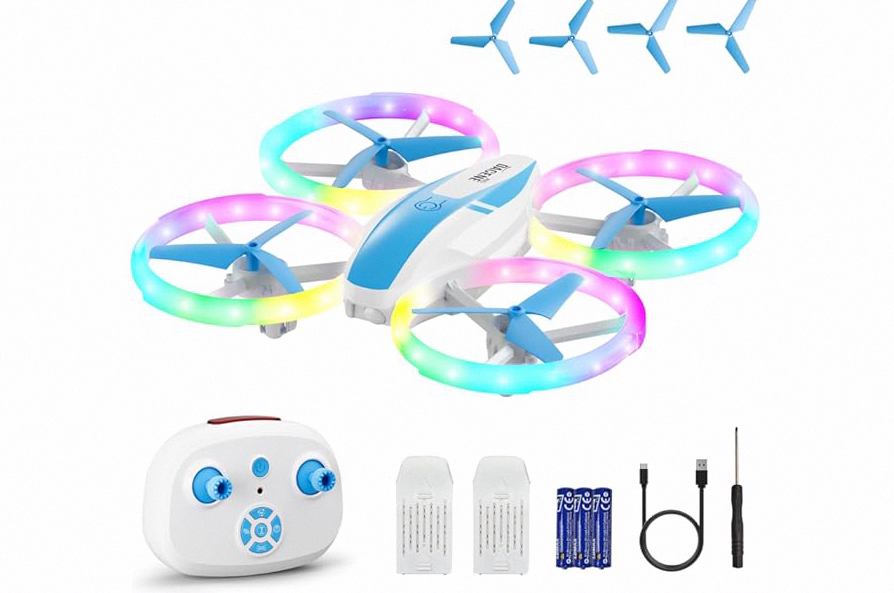 Drone with Camera, 2K HD FPV Drones for Adults, Mini Drone with Gravity Control, One Key Take Off/Land, Waypoint Fly, Gestures Selfie, 3 Speed Modes, RC Drone for Beginners with 2 Batteries product image
