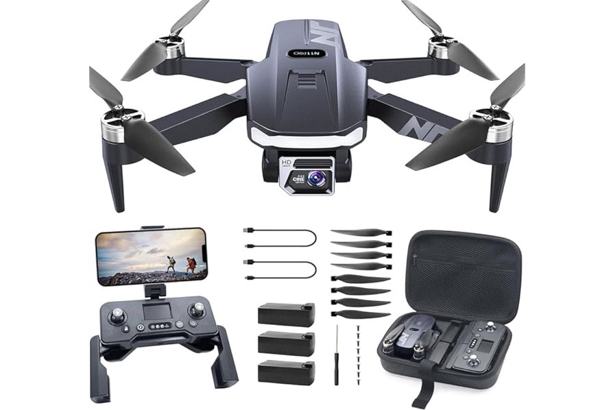 Drone with Camera for Adults Beginners Kids, Fun 1080P Foldable Mini Drone for Exciting Indoor Outdoor Play, RC Quadcopter with 2 Batteries, One Key Start, Easy to Fly, Altitude Hold, 3D Flips product image