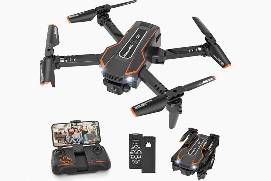AVIALOGIC Mini Drone with Camera for Kids, Remote Control Helicopter Toys Gifts for Boys Girls, FPV RC Quadcopter with 1080P HD Live Video Camera, Altitude Hold, Gravity Control, 2 Batteries, Black product image