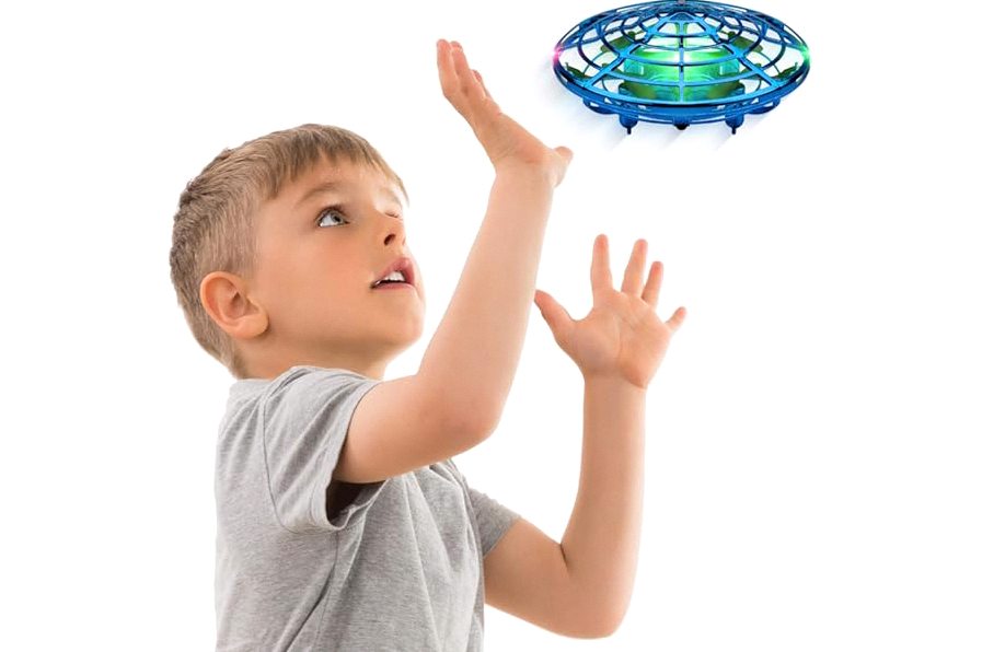 Force1 Scoot Hand Operated Drone for Kids or Adults - Hands Free Motion Sensor Mini Drones, Easy LED Indoor Rechargeable UFO Toy Flying Orb Ball Drone Toys for Boys and Girls (Blue) product image