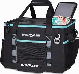 GoTEAM! Portable 2-Seat Folding Camp Chair with Cooler, Umbrella & Cup Holders – Outdoor Picnic, Beach, or Tailgate Seating – Carry Case Included product image