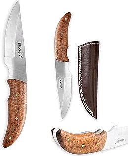 TAN REN Damascus Chef Knife 6 inch and Damascus Fixed Blade Knife, Outdoor Survival Knife with Sheath product image
