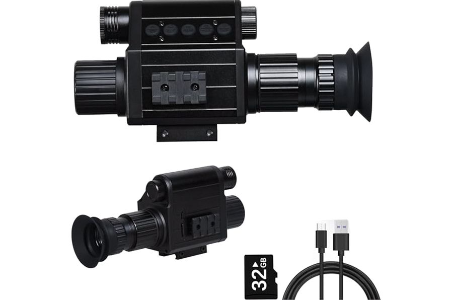 Digital Night Vision Monocular, IR Illuminator 850nm Night Vision Rifle Scope for Night Watching & Observations, 4X Digital Zoom, Save Photos & Videos with 32GB TF Card product image