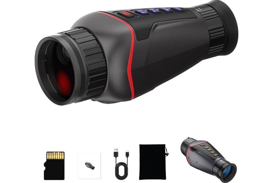 Dumjug 4K Digital Night Vision Monocular, 1314FT Full Dark Distance, Photo & 4K Video Recording, Manual Focus & Diopter, Night Vision Goggles with Infrared Illuminator, SD Card product image